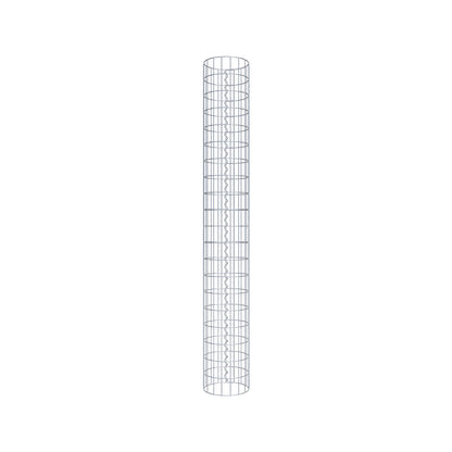 Round gabion column, hot-dip galvanized, 27 cm diameter, 200 cm height, MW 5 cm x 10 cm