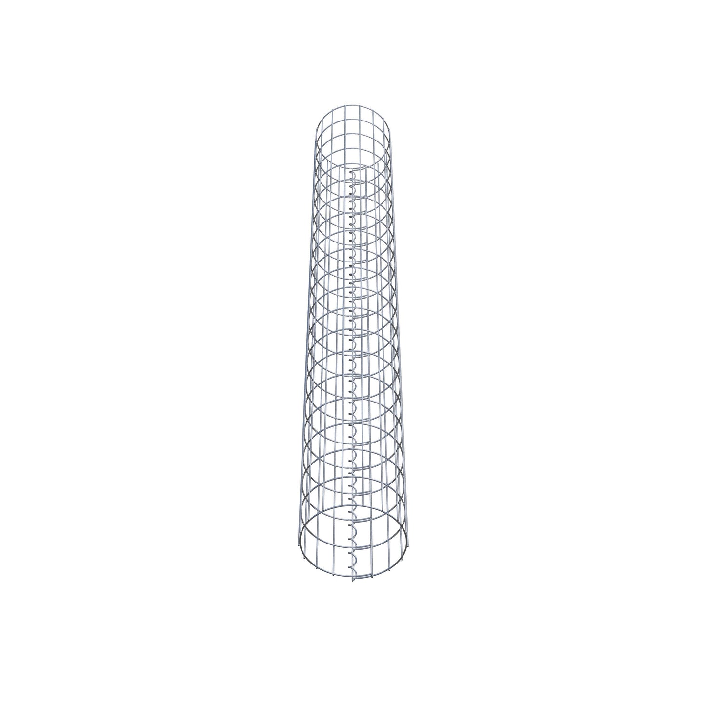 Round gabion column, hot-dip galvanized, 27 cm diameter, 200 cm height, MW 5 cm x 10 cm