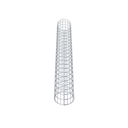 Round gabion column, hot-dip galvanized, 27 cm diameter, 200 cm height, MW 5 cm x 10 cm