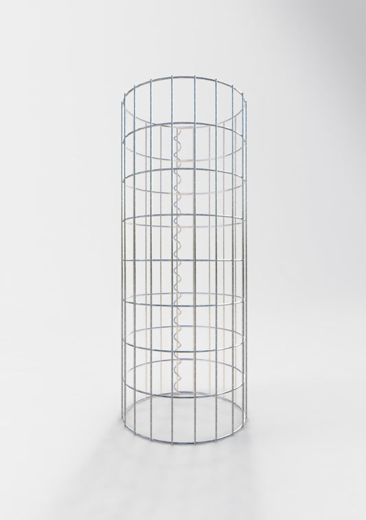 Columna de gaviones redonda 32 cm de diámetro, 80 cm de altura, malla 5 cm x 10 cm