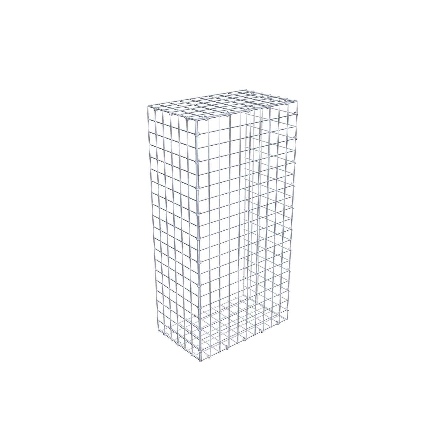 Mounted gabion type 2 100 cm x 30 cm x 50 cm (L x H x D), mesh size 5 cm x 5 cm, C-ring