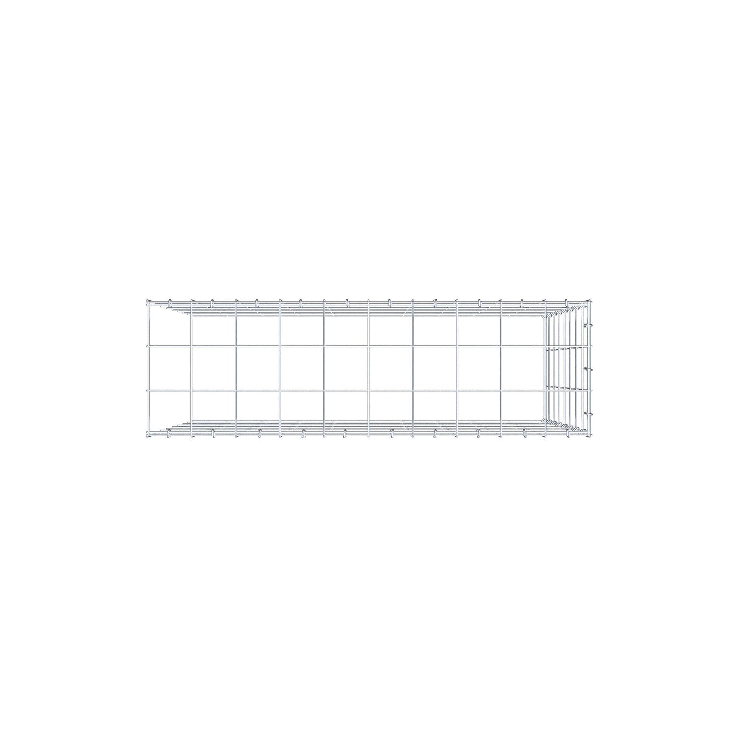 Gabbione aggiuntivo tipo 4 100 cm x 80 cm x 30 cm (L x H x P), maglia 10 cm x 10 cm, anello a C