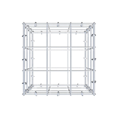 Gabion 30 cm x 30 cm x 30 cm (L x H x P), maille 10 cm x 10 cm, anneau en C