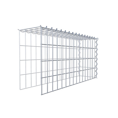 Monteret gabion type 4 80 cm x 40 cm x 20 cm (L x H x D), maskestørrelse 5 cm x 10 cm, spiral