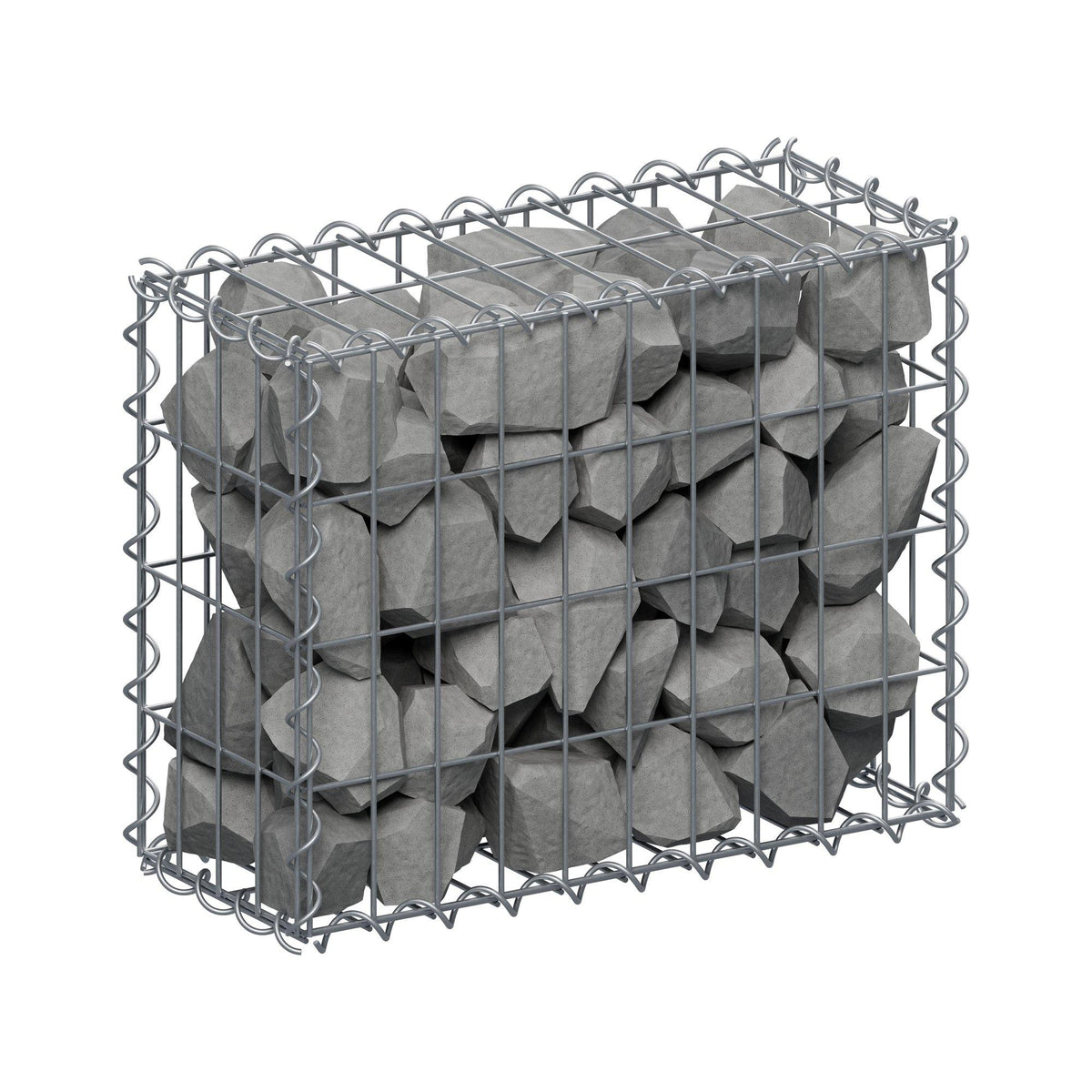 Gabion 50 cm x 40 cm x 20 cm (L x H x D), mesh size 5 cm x 10 cm, spiral