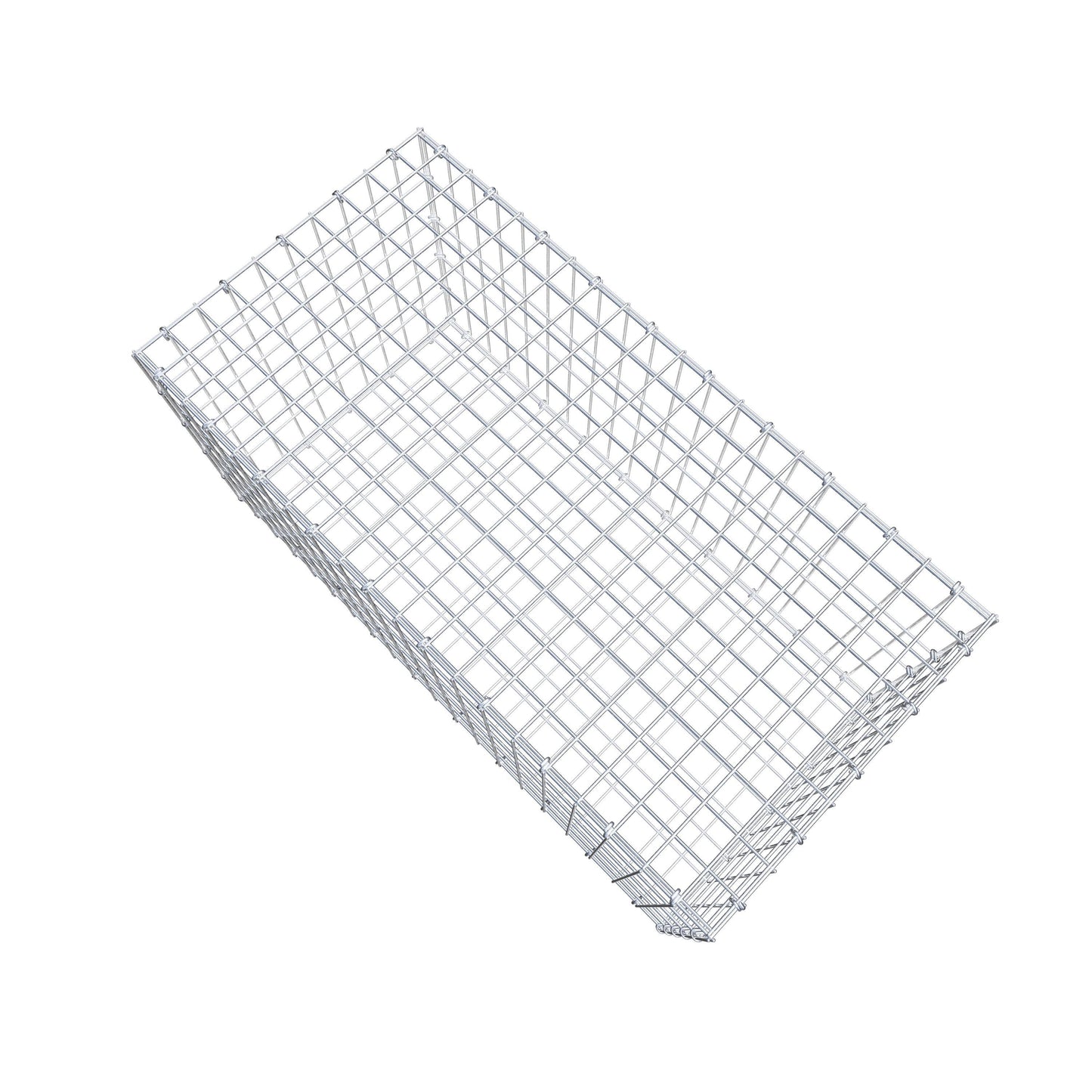 Gabion 100 cm x 50 cm x 50 cm (L x H x P), mailles 5 cm x 10 cm, anneau en C