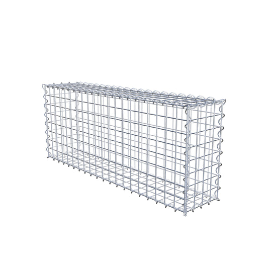 Juego de 2 gaviones de 100 cm x 40 cm x 20 cm (largo x alto x fondo), malla de 5 x 5 cm, en espiral