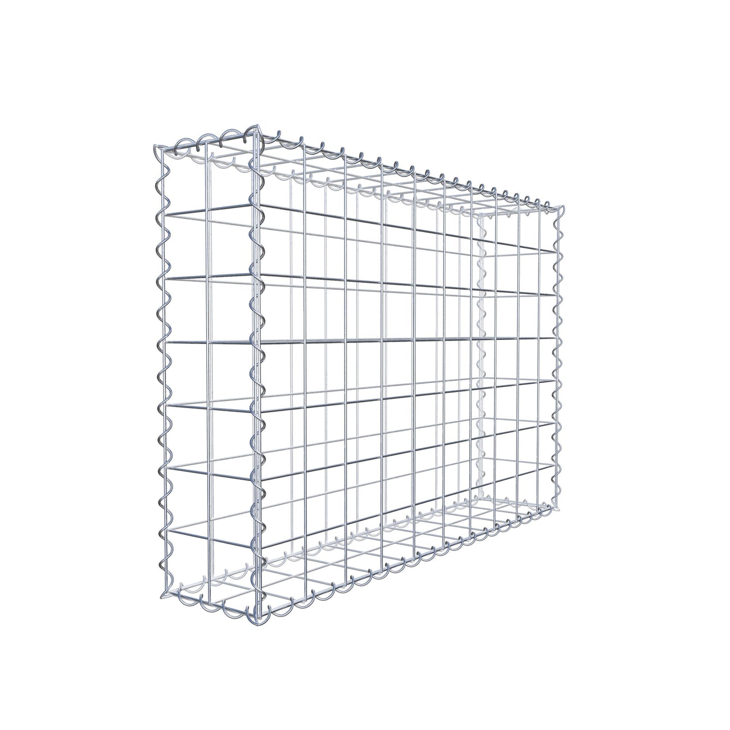 Gabbione 100 cm x 70 cm x 20 cm (L x H x P), maglia 10 cm x 10 cm, spirale