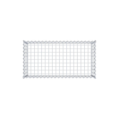Opvokset gabion type 3 100 cm x 40 cm x 50 cm (L x H x D), maskestørrelse 5 cm x 10 cm, spiral