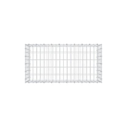 Gabion 100 cm x 40 cm x 50 cm (L x H x D), maskestørrelse 5 x 10 cm, spiralring