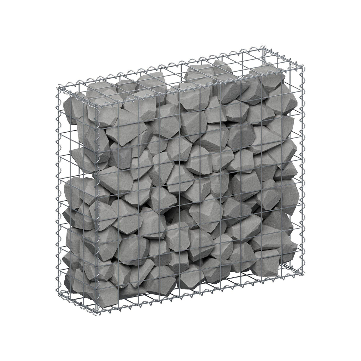Gabione 100 cm x 90 cm x 30 cm (L x H x T), Maschenweite 10 cm x 10 cm, Spirale