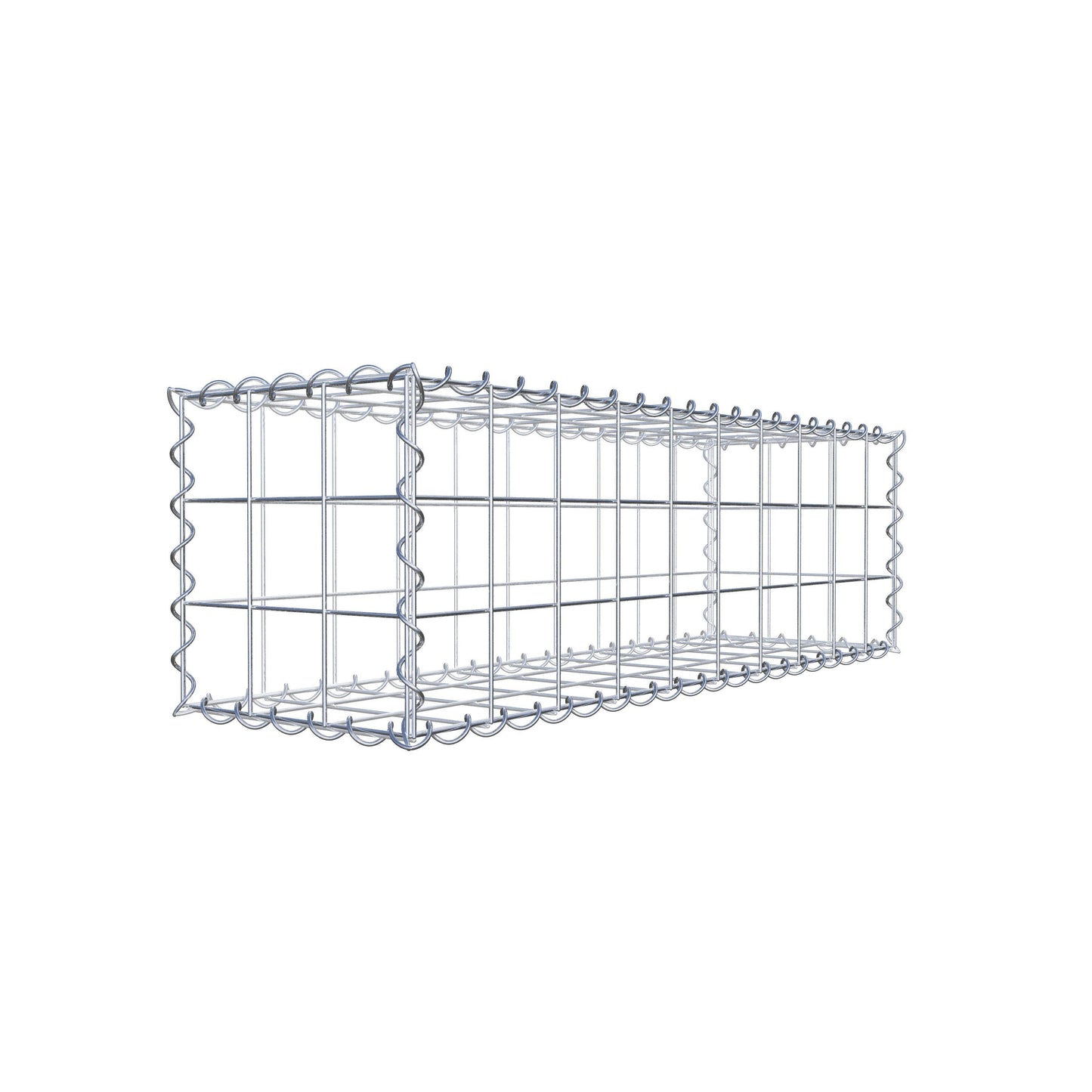 Gabion 100 cm x 30 cm x 30 cm (L x H x P), mailles 10 cm x 10 cm, spirale