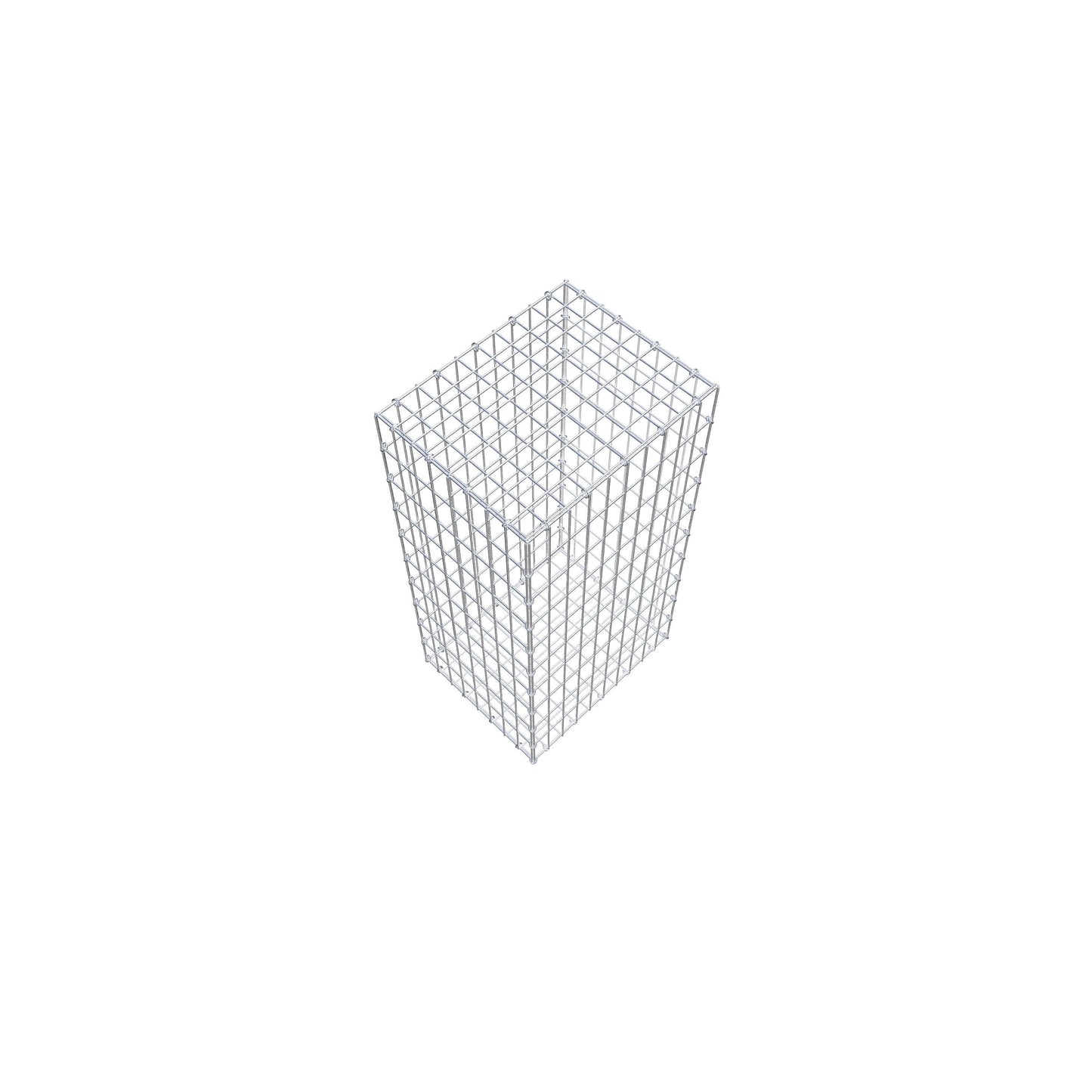 Gavión 100 cm x 40 cm x 50 cm (L x A x P), luz de malla 5 cm x 10 cm, anillo en C