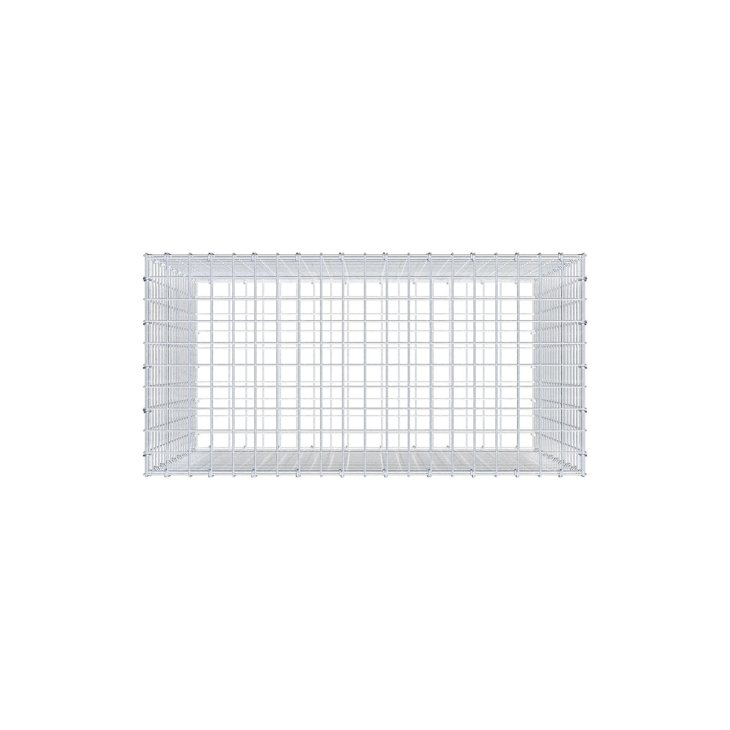 Gabião 100 cm x 90 cm x 50 cm (C x A x P), malhagem 5 cm x 5 cm, anel C