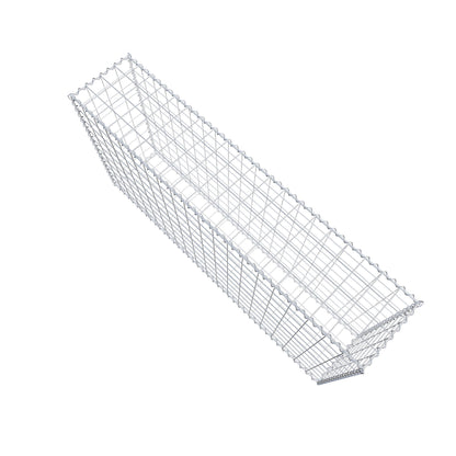 Gabion 200 cm x 100 cm x 40 cm (L x H x P), mailles 10 cm x 10 cm, spirale