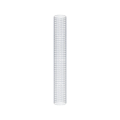 Colonna gabbionata rotonda 32 cm di diametro, 230 cm di altezza, maglia 5 cm x 5 cm