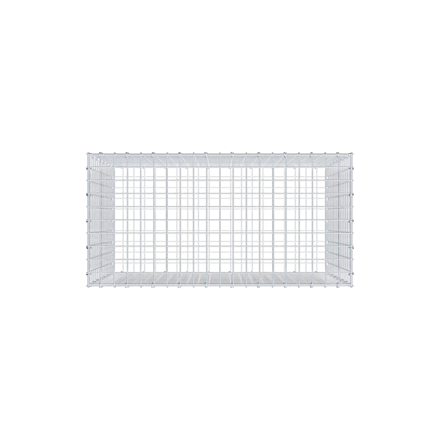 Gabião 100 cm x 70 cm x 50 cm (C x A x P), malhagem 5 cm x 5 cm, anel C