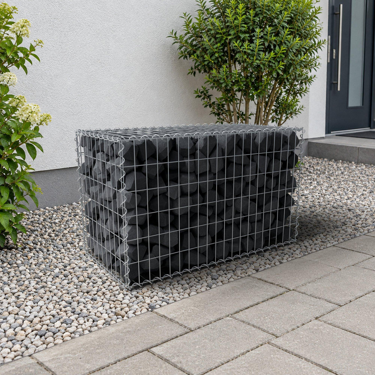 Gabião 100 cm x 60 cm x 50 cm (C x A x P), malhagem 5 cm x 10 cm, espiral