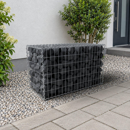 Gabião 100 cm x 60 cm x 50 cm (C x A x P), malhagem 5 cm x 10 cm, espiral