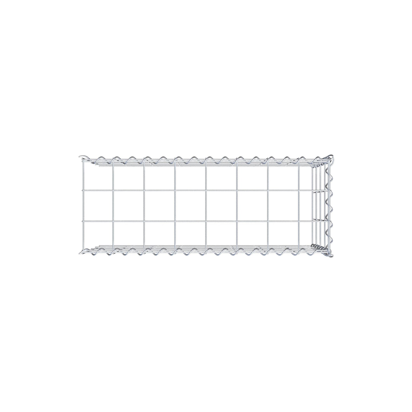 Gabion rapporté type 4 80 cm x 40 cm x 30 cm (L x H x P), mailles 10 cm x 10 cm, spirale