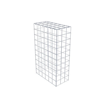 Mounted gabion type 3 100 cm x 60 cm x 30 cm (L x H x D), mesh size 10 cm x 10 cm, C-ring