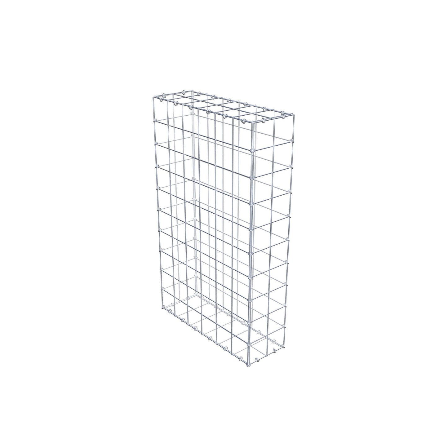 Gabion 100 cm x 60 cm x 20 cm (L x H x P), mailles 10 cm x 10 cm, anneau en C