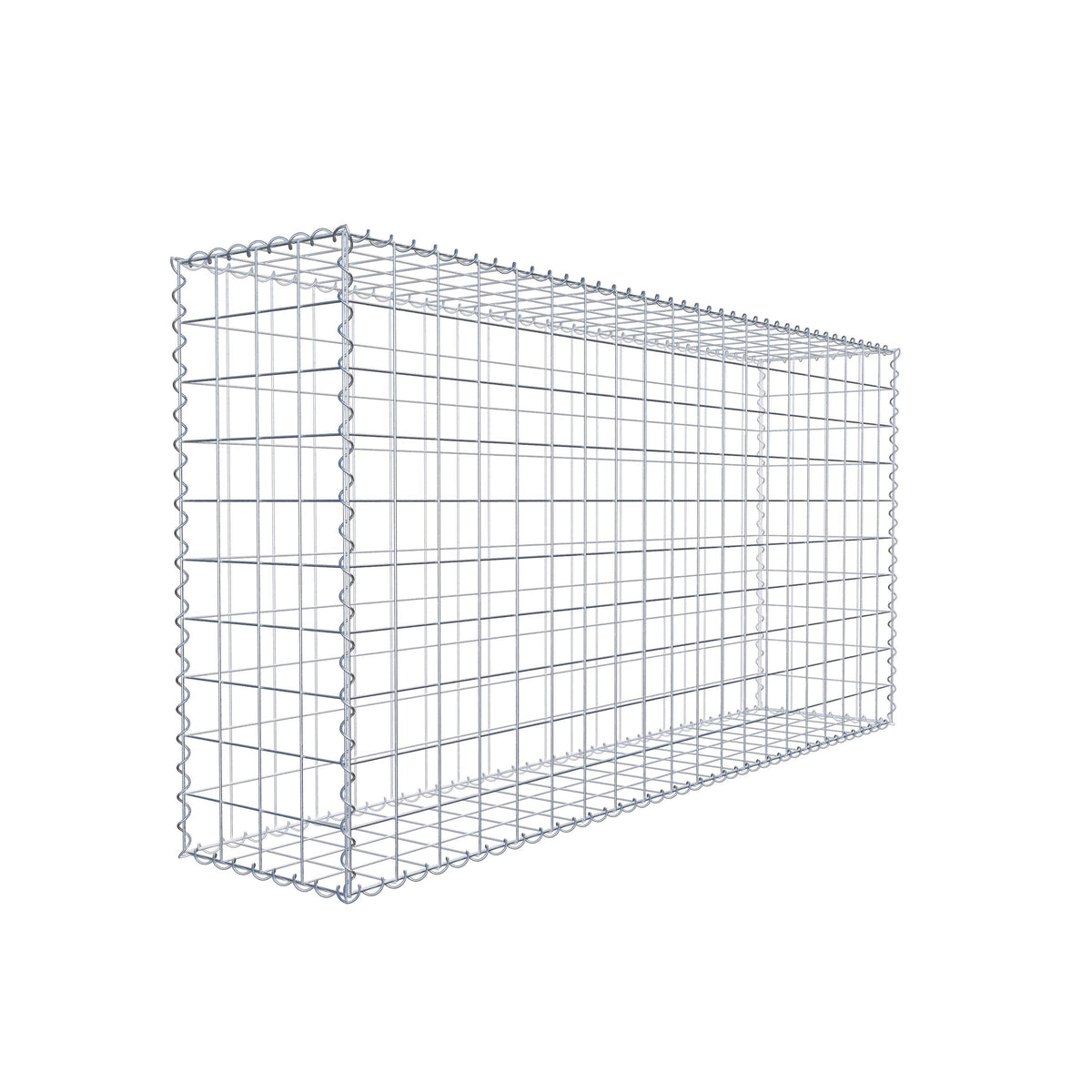 Gabbione 200 cm x 100 cm x 40 cm (L x H x P), maglia 10 cm x 10 cm, spirale
