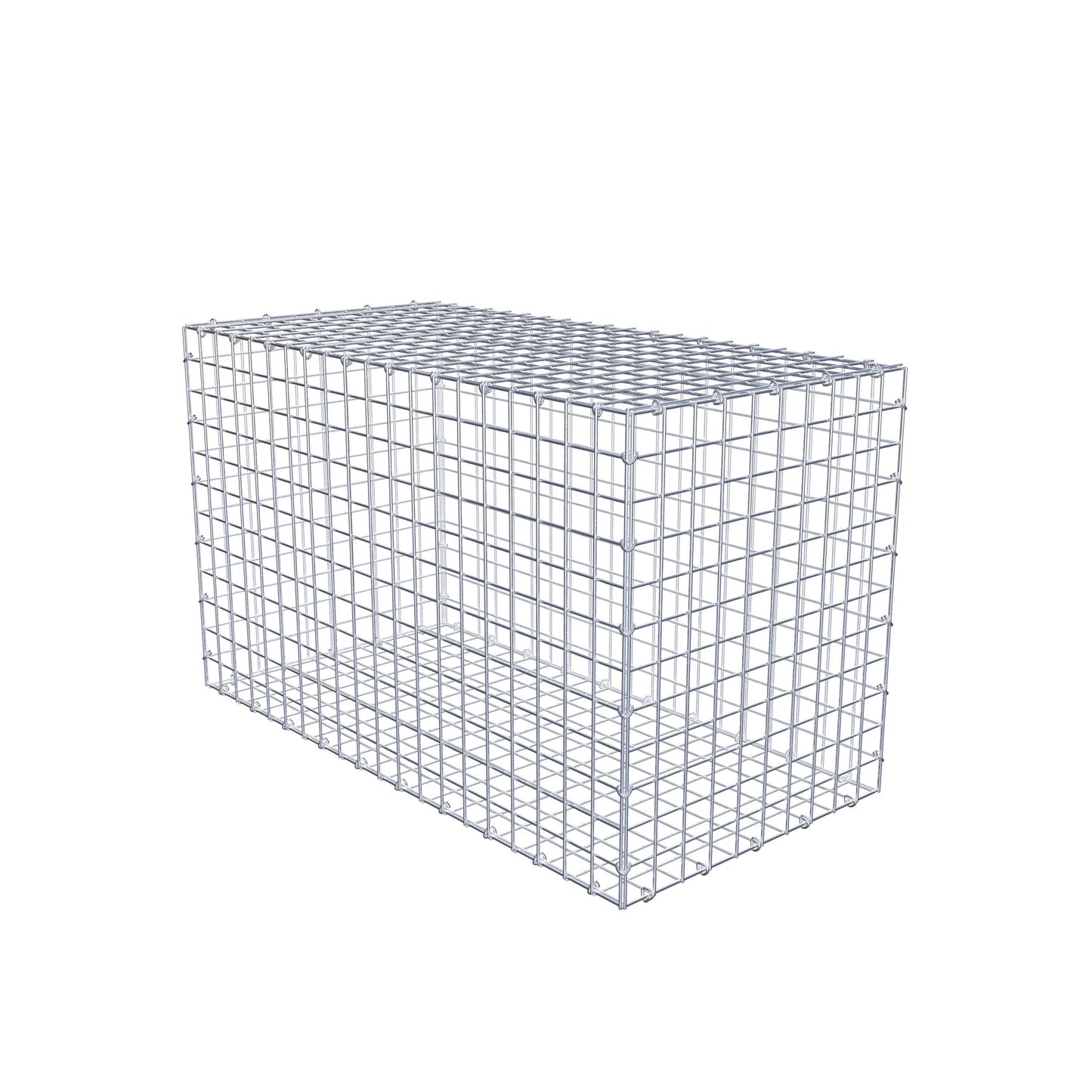Gabião 100 cm x 60 cm x 50 cm (C x A x P), malhagem 5 cm x 5 cm, anel C