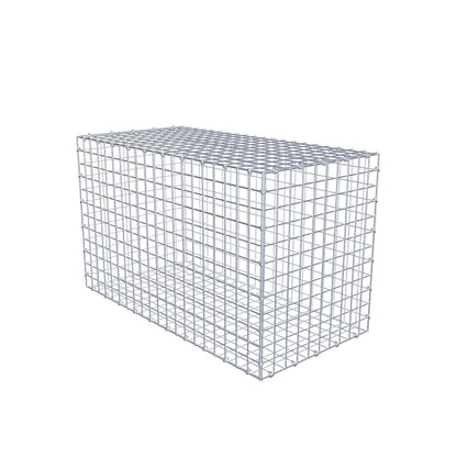 Gabião 100 cm x 60 cm x 50 cm (C x A x P), malhagem 5 cm x 5 cm, anel C
