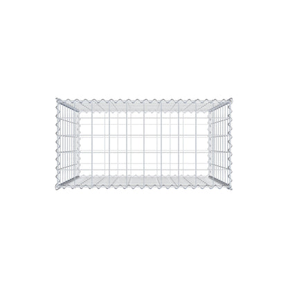 Gabion 100 cm x 100 cm x 50 cm (L x H x P), mailles 10 cm x 10 cm, spirale