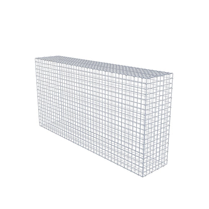 Gabion 200 cm x 100 cm x 40 cm (L x H x D), maskestørrelse 5 cm x 5 cm, C-ring