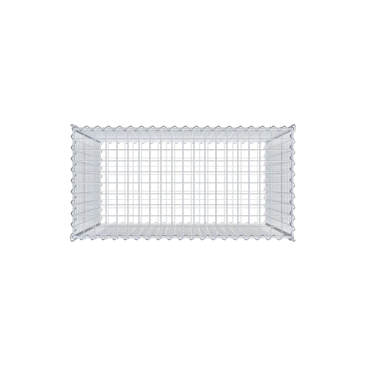 Gabion 100 cm x 100 cm x 50 cm (L x H x D), maskestørrelse 5 cm x 5 cm, spiral