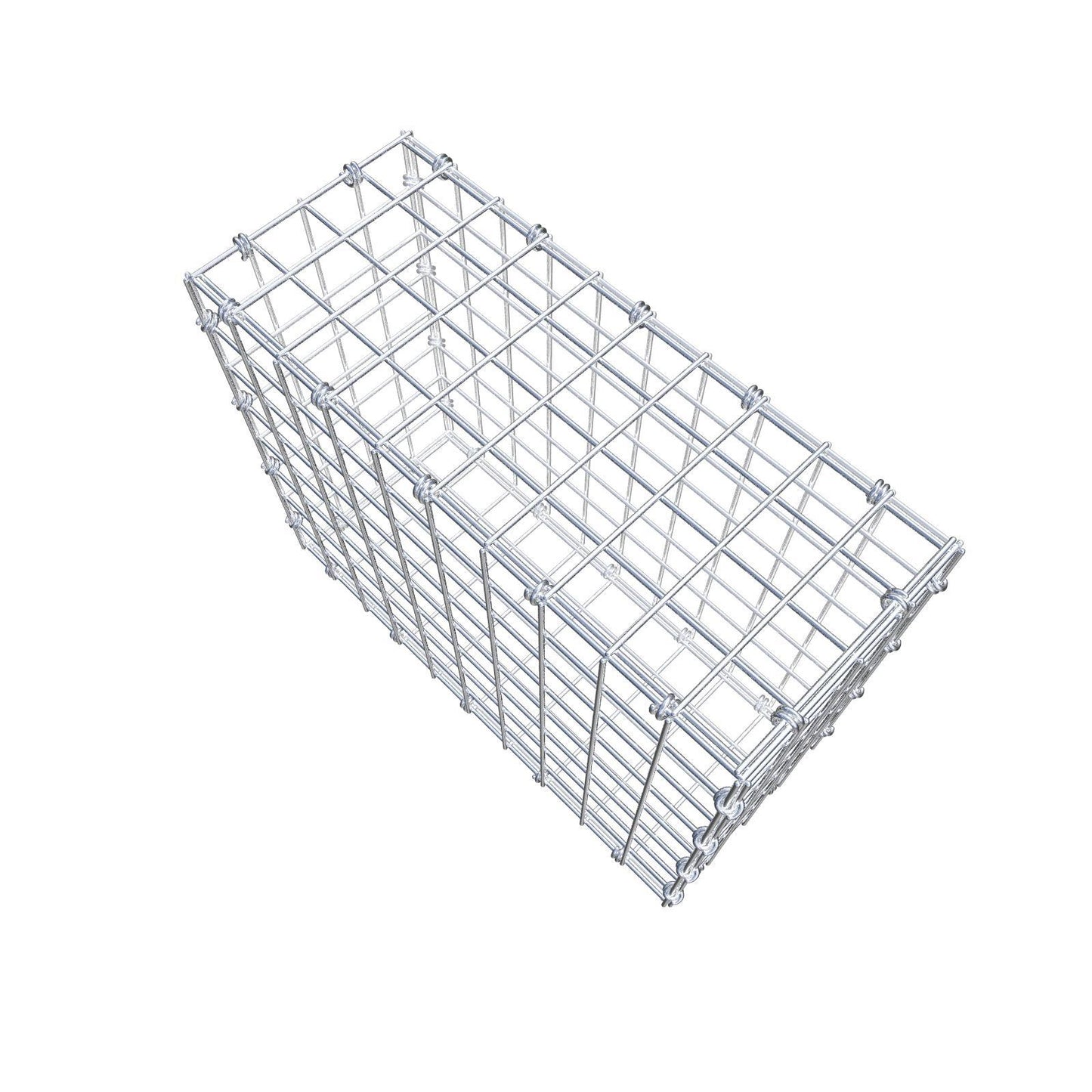 Gabion 50 cm x 40 cm x 20 cm (L x H x D), maskestørrelse 5 x 5 cm, spiralring