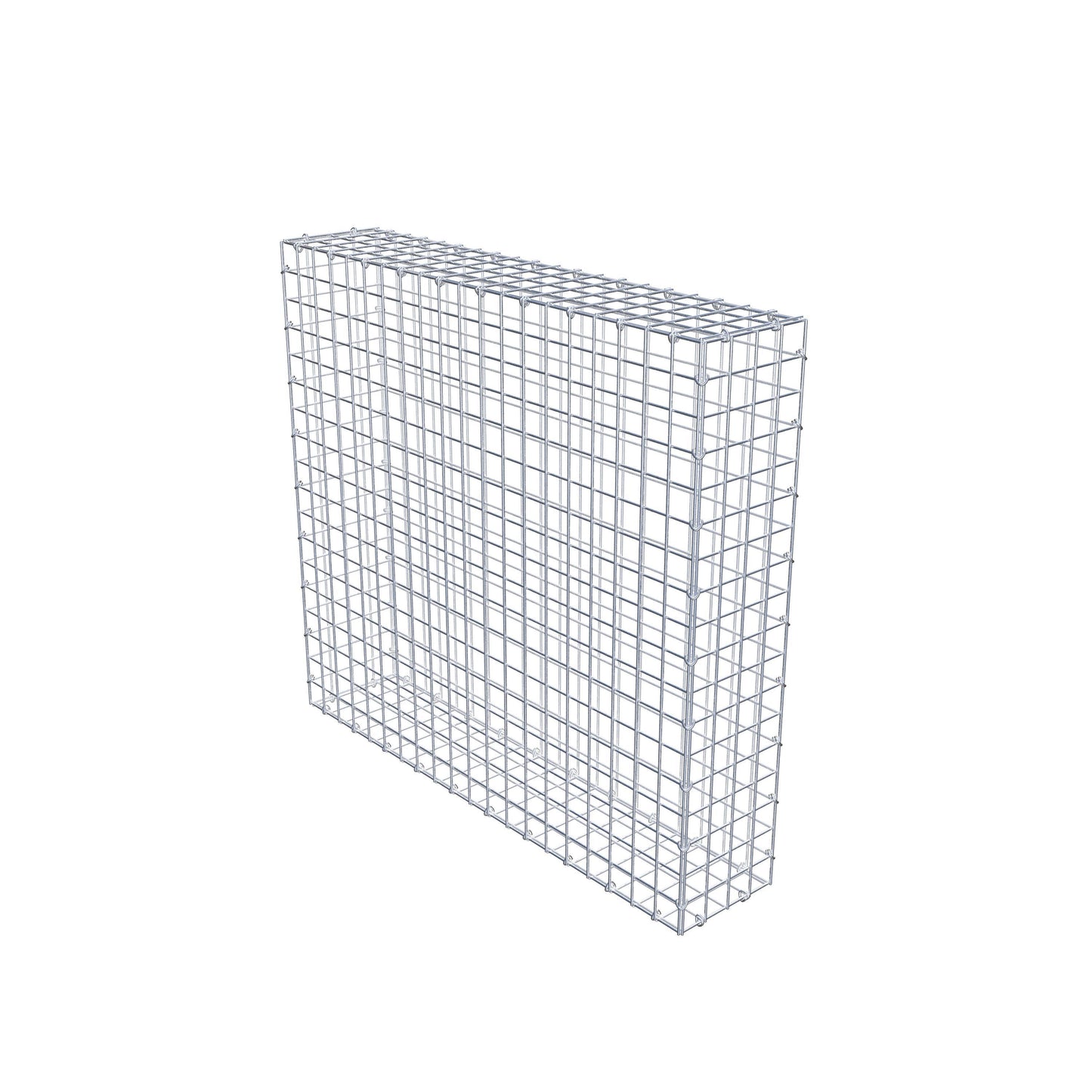 Gabião 100 cm x 90 cm x 20 cm (C x A x P), malhagem 5 cm x 5 cm, anel C