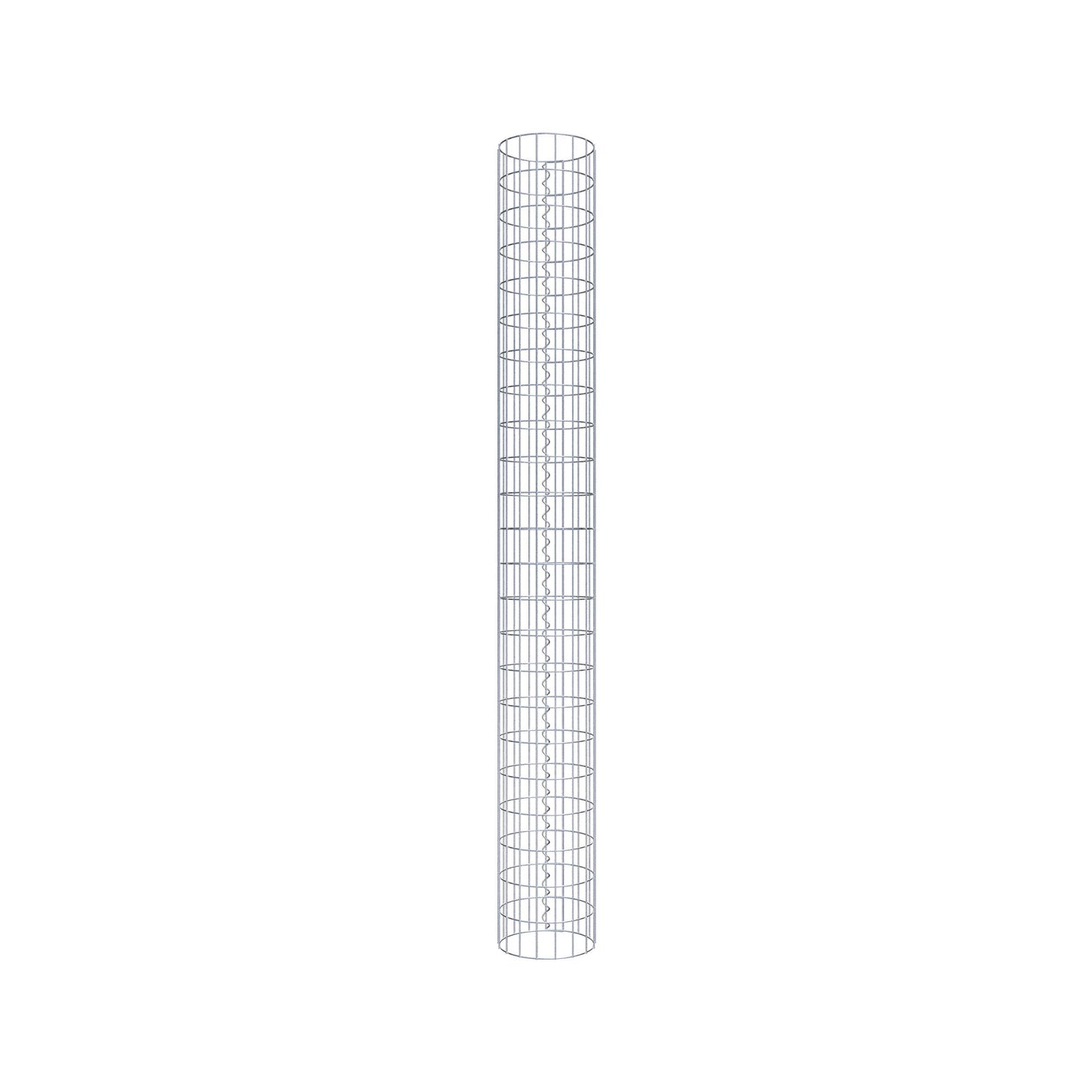 Colonne de gabion ronde 27 cm de diamètre, 230 cm de hauteur, mailles 5 cm x 10 cm