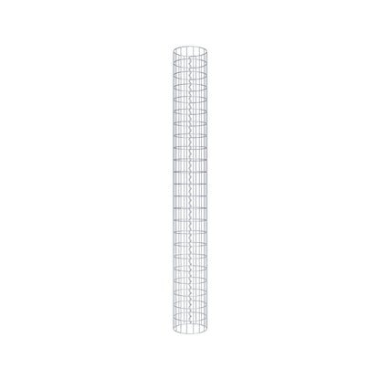 Colonne de gabion ronde 27 cm de diamètre, 230 cm de hauteur, mailles 5 cm x 10 cm