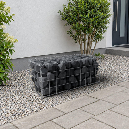 Gabione 100 cm x 40 cm x 40 cm (L x H x T), Maschenweite 10 cm x 10 cm, Spirale