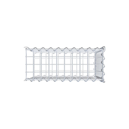 Add-on schanskorf type 2 50 cm x 40 cm x 20 cm (L x H x D), maaswijdte 5 cm x 5 cm, spiraalvormig