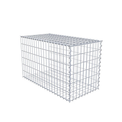 Gabião tipo 2 100 cm x 60 cm x 50 cm (C x A x P), malhagem 5 cm x 10 cm, espiral