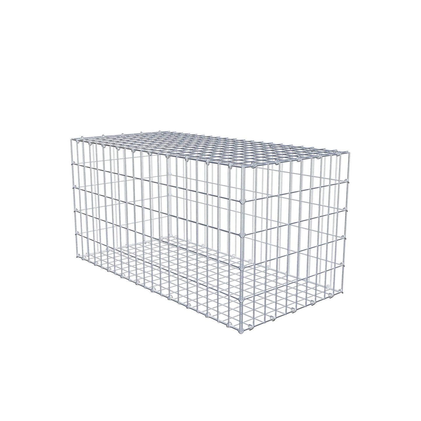 Gabion 100 cm x 50 cm x 50 cm (L x H x P), mailles 5 cm x 10 cm, anneau en C
