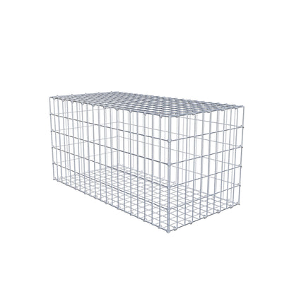 Gabion 100 cm x 50 cm x 50 cm (L x H x P), mailles 5 cm x 10 cm, anneau en C