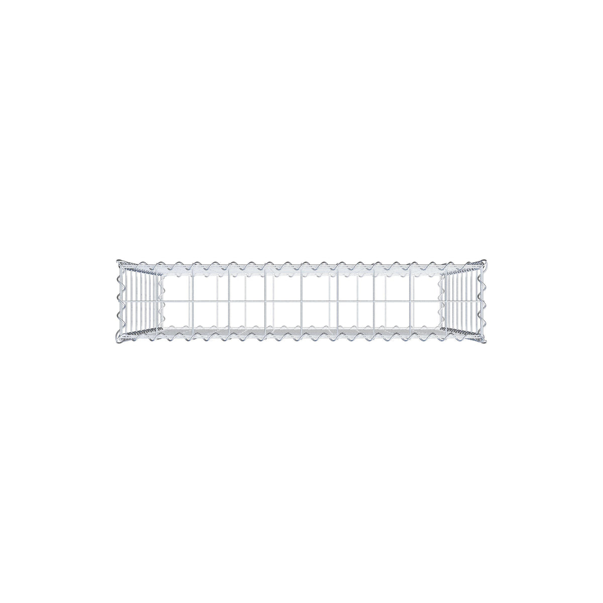 Gabion 100 cm x 90 cm x 20 cm (L x H x D), maskestørrelse 10 cm x 10 cm, spiral