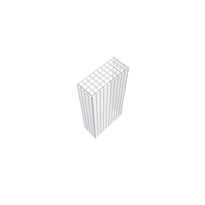 Fourche rapportée type 4 100 cm x 20 cm x 50 cm (L x H x P), mailles 5 cm x 5 cm, anneau C