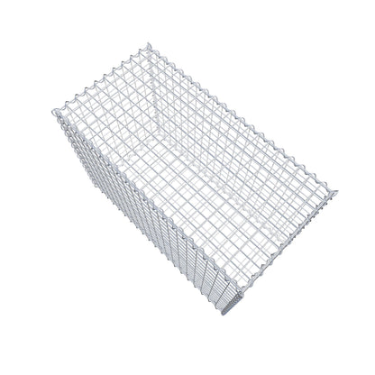 Schanskorf 100 cm x 70 cm x 50 cm (L x H x D), maaswijdte 5 cm x 5 cm, spiraalvormig