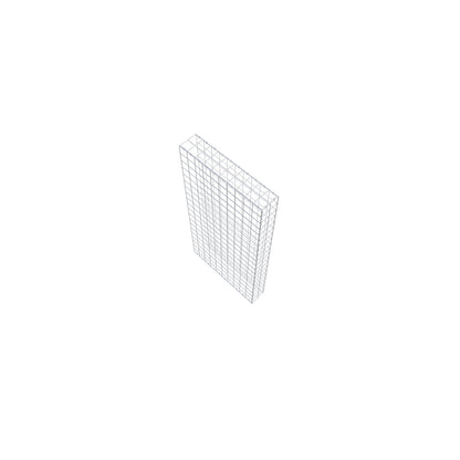 Monteret gabion type 2 200 cm x 100 cm x 20 cm (L x H x D), maskestørrelse 10 cm x 10 cm, C-ring