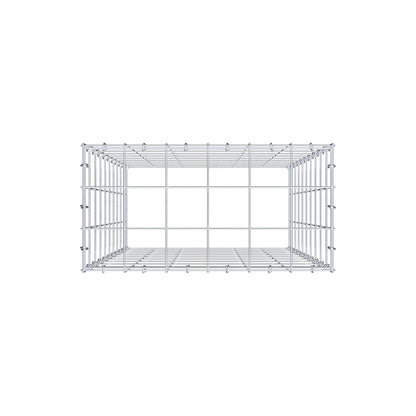 Mounted gabion type 3 100 cm x 60 cm x 30 cm (L x H x D), mesh size 10 cm x 10 cm, C-ring