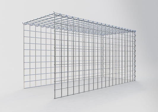 Anbaugabione Typ 4 100 cm x 50 cm x 40 cm (L x H x T), Maschenweite 5 cm x 5 cm, Spirale