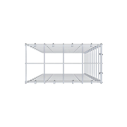 Monteret gabion type 4 100 cm x 40 cm x 20 cm (L x H x D), maskestørrelse 10 cm x 10 cm, C-ring