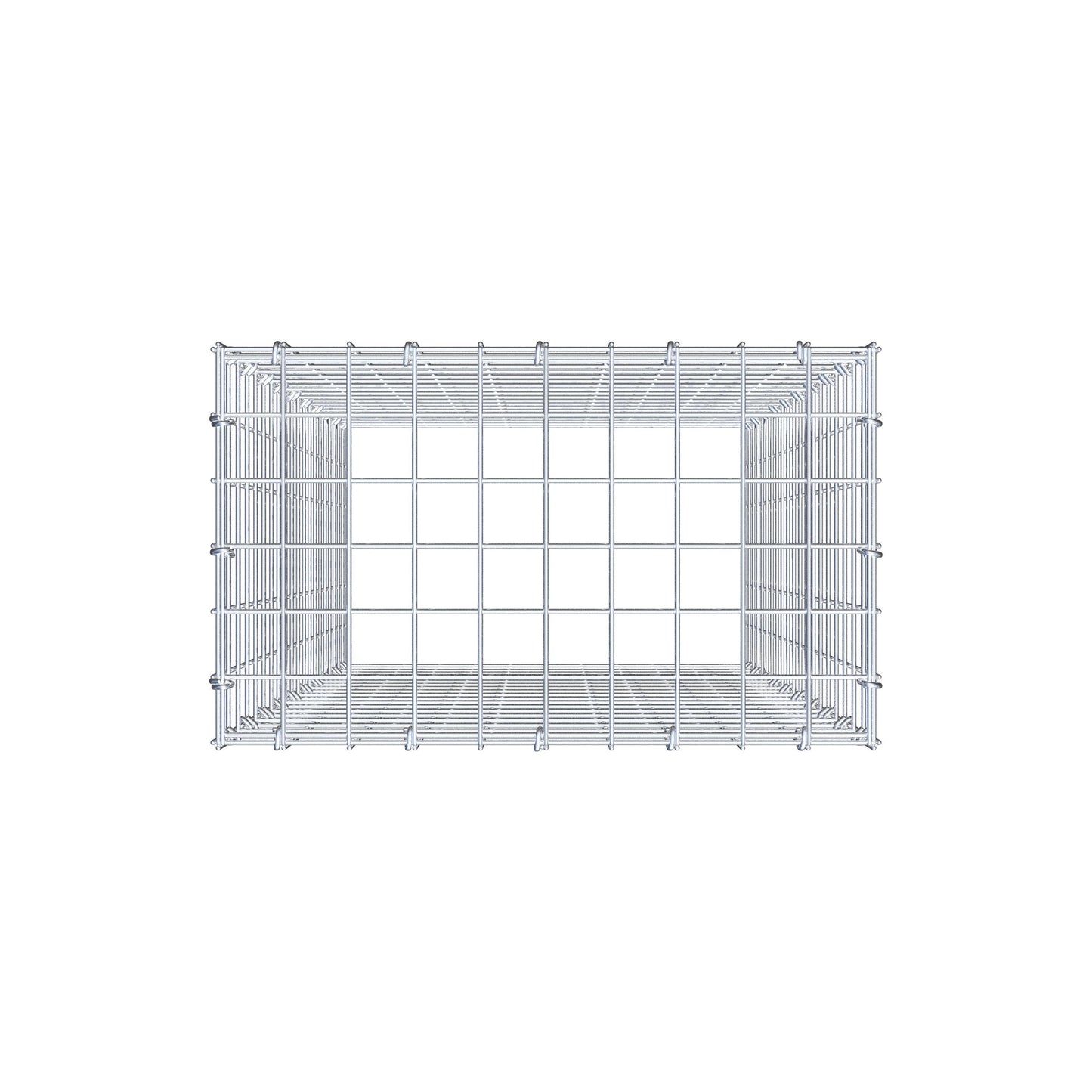 Monteret gabion type 3 100 cm x 50 cm x 30 cm (L x H x D), maskestørrelse 5 cm x 5 cm, C-ring