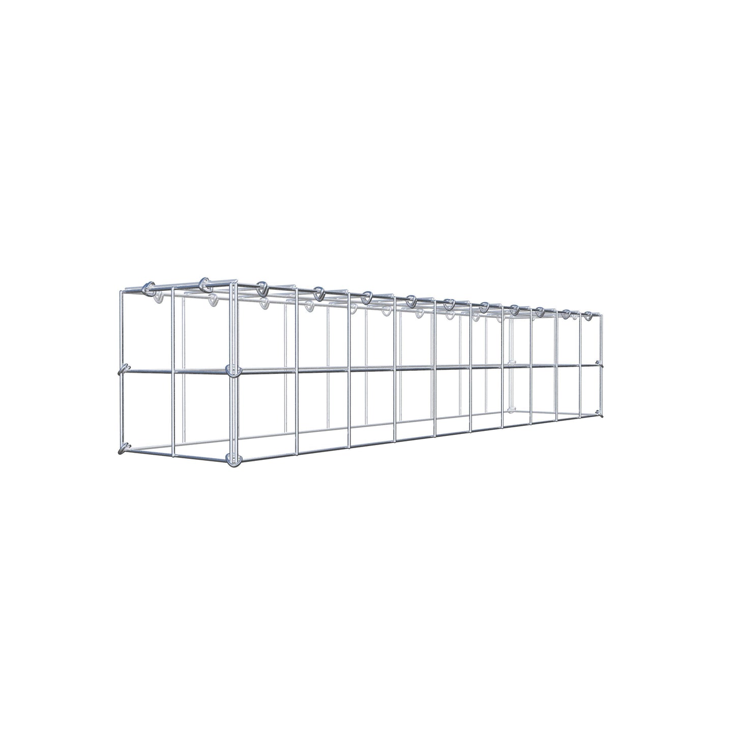 Anbaugabione Typ 3 100 cm x 20 cm x 20 cm (L x H x T), Maschenweite 10 cm x 10 cm, C-Ring
